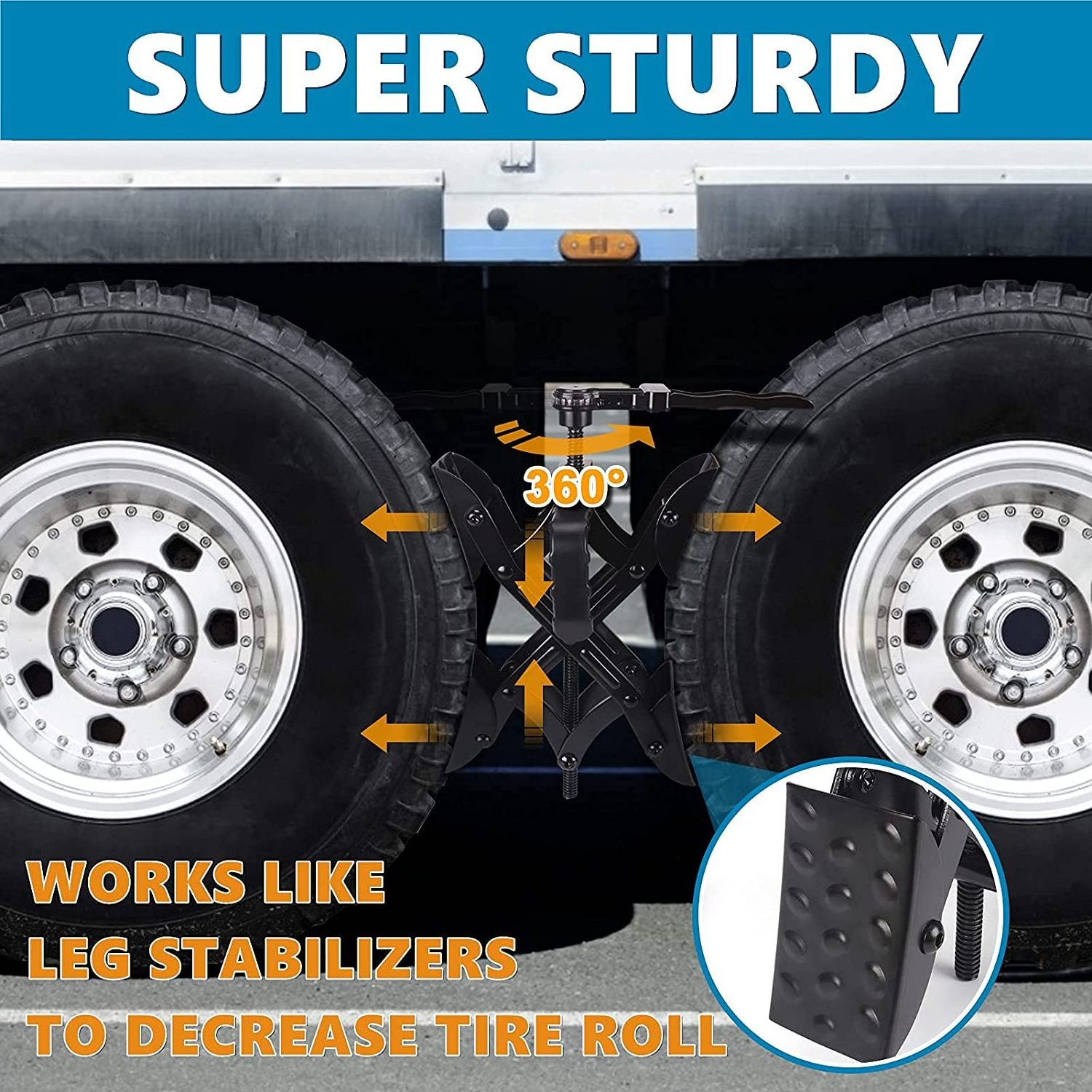 2022 New RV Tire Stabilizers X Chock Metal Wheel Chock Stabilizer for Locking Tandem Wheels Camper Wheel Chock Stabilizer