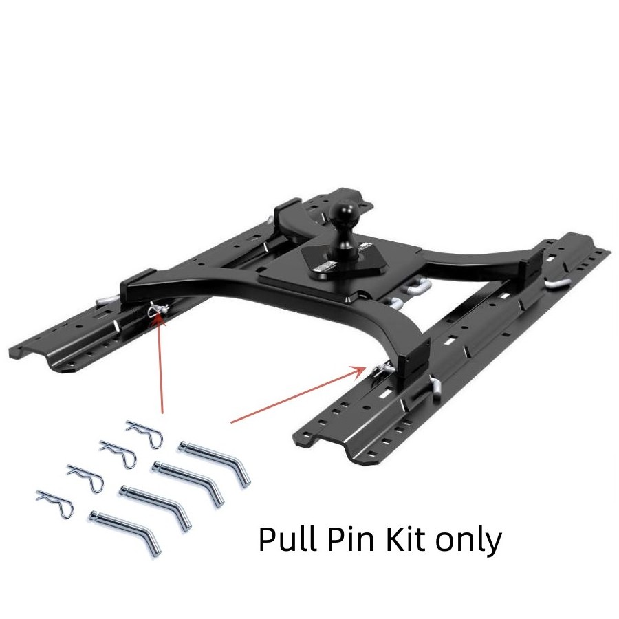 4 Pins & Clips, Replacement Part for 5th Fifth Wheel RV Rails/Brackets Installation Trailer Hitch Kit