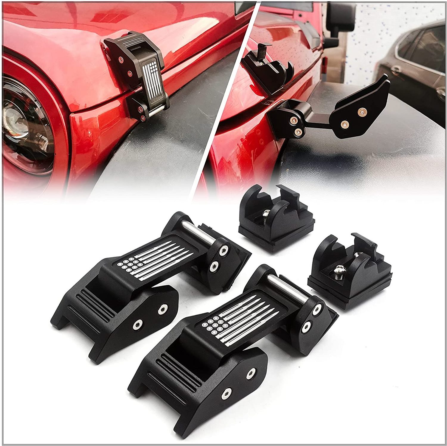 Adjustable Hood Safety Catch for Passenger and Driver Sport Utility Vehicle Accessories