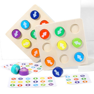 Mumoni Wooden Montessori Toys Color Direction Sensory Board Arrow Matching Game Logical Thinking Training Educational Toy