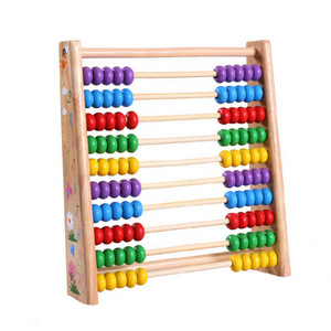 Mumoni preschool Wooden Abacus Counting Frame Educational Toy Wooden Counting Toy