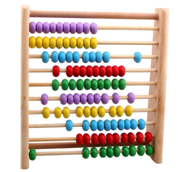 Mumoni preschool Wooden Abacus Counting Frame Educational Toy Wooden Counting Toy