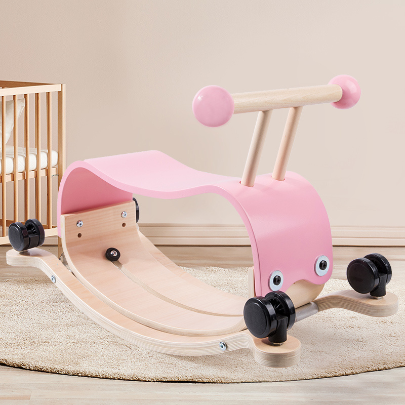 Mumoni Funny Wooden Push Balance Ride On Toy Kids Funny Rocking Chair Children Sensory Training Toys