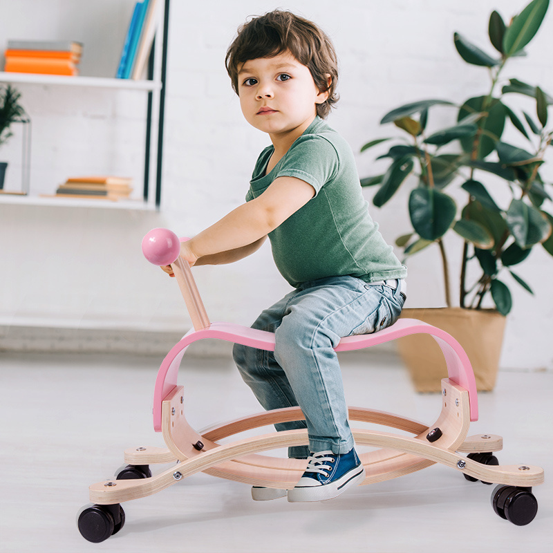 Mumoni Funny Wooden Push Balance Ride On Toy Kids Funny Rocking Chair Children Sensory Training Toys