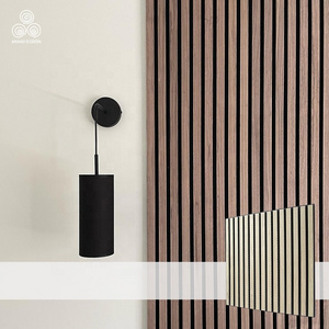 MUMU 3D Acoustical Wrapped Fabric Slat Sound Diffuser For Interio Wood Wall Panels Acoustic Panel