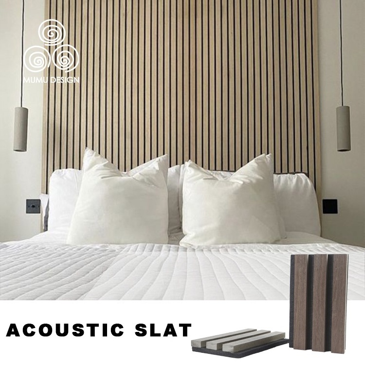 MUMU Insulation Polyester Sound Proof Booth Design Wooden White Soundproof Insulation Wall Board Panels