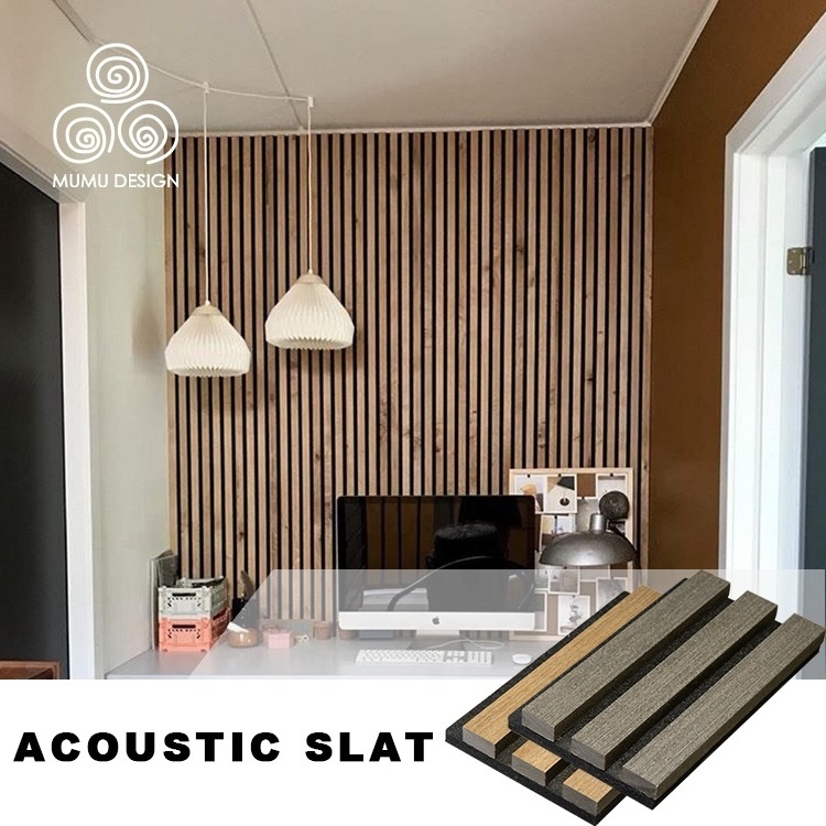 MUMU Recording Studio Room Sound Diffuser Soundproof Wall Panels Acoustic Wood Slat Manufacture