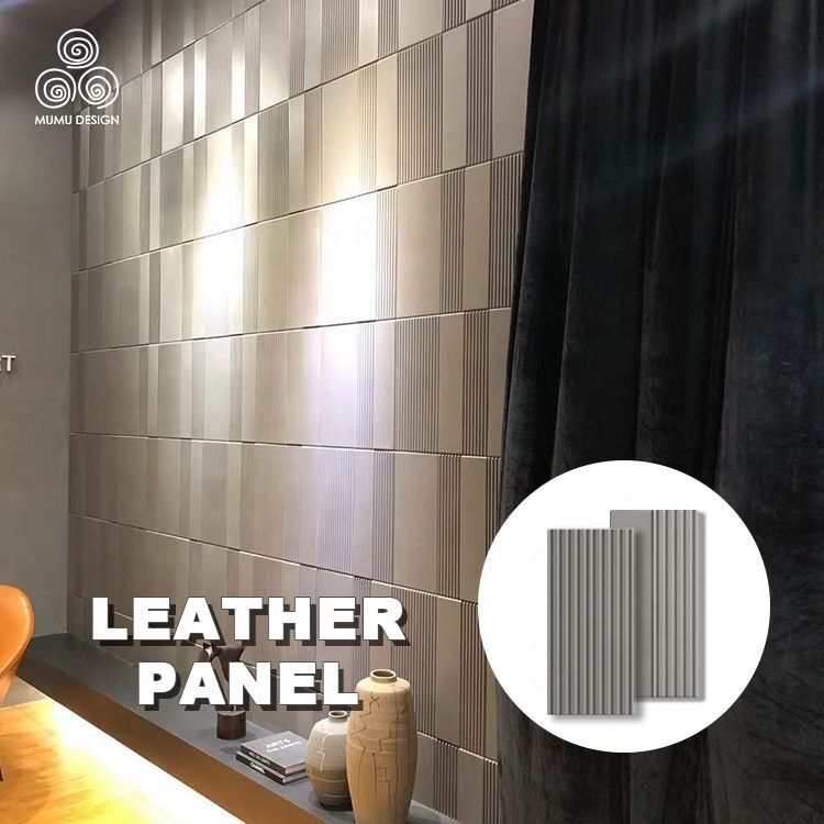 MUMU Advanced Leather 3D Wall Panel Quick Customization Various styles of leather wall panels