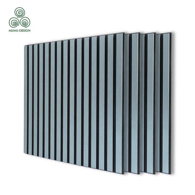 MUMU China Supplier Decorative Wooden Slat Akupanel High Sound Absorption 3D Acoustic Slat Wall Panel