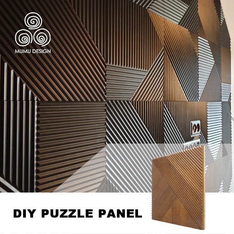 MUMU Modern Sense Of Design Fluted Solid Environmental Woody Interior Partition Accent Timber Wall Panels