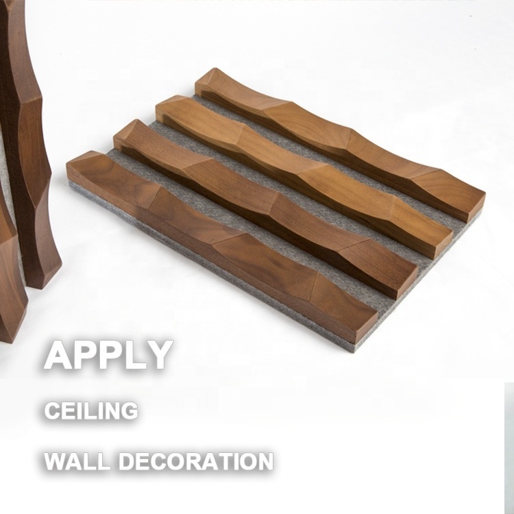 Fluted Interior Design 3D Wall Decor Siding Plank Sandwich Board Solid ...