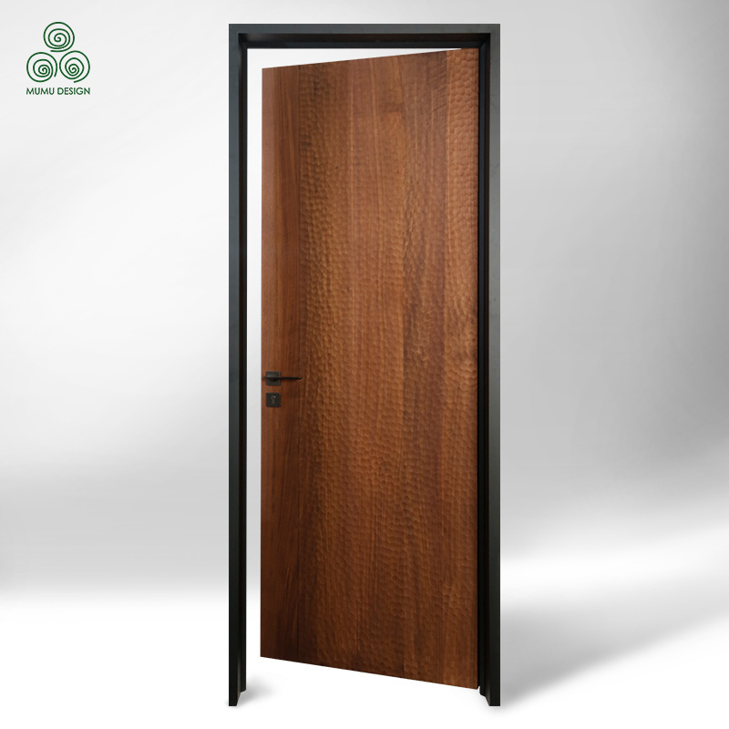 MUMU Factory wholesale popular solid wooden door bedroom interior wood door for houses interior wooden doors