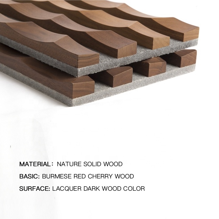 MUMU Decorations Materials 3D Exterior Interior MDF Composite Wooden Siding Cladding Wood Wall Panel