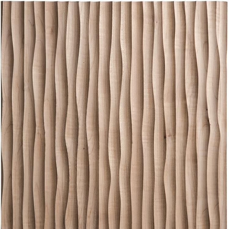 MUMU Design 3D Luxury Internal Slat Feature Veneer Modern Wood Wall Decorative Wooden Wainscoting Panels