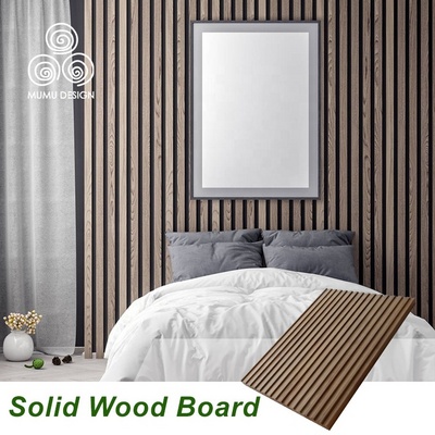 MUMU Wand Wall Panel Wholesale, Interior Decoration Design Velvet Wainscoting Wood Slatted Wall Panels