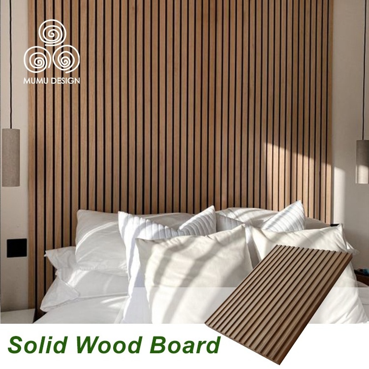 MUMU Wand Wall Panel Wholesale, Interior Decoration Design Velvet Wainscoting Wood Slatted Wall Panels