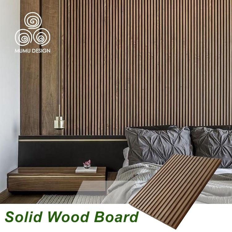 MUMU Wand Wall Panel Wholesale, Interior Decoration Design Velvet Wainscoting Wood Slatted Wall Panels