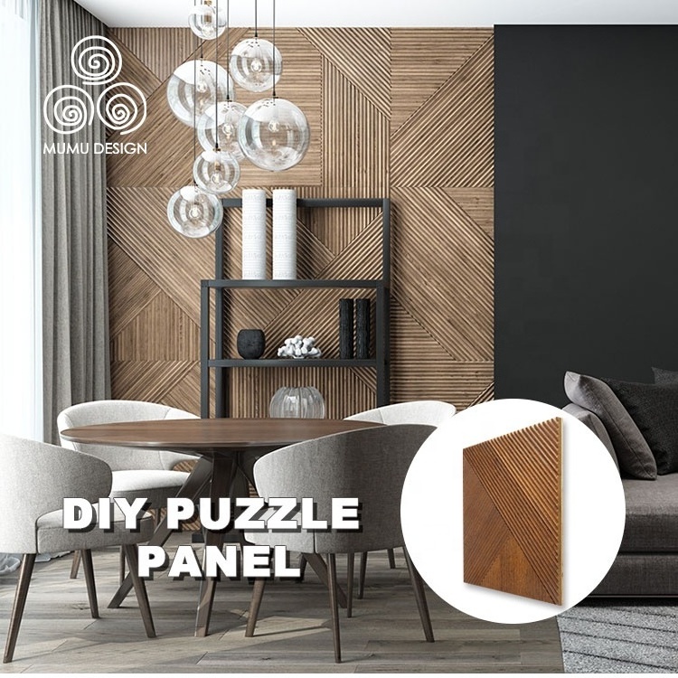 MUMU Modern 3D Models Peel And Stick European Artwork Indoor Solid Wood ...