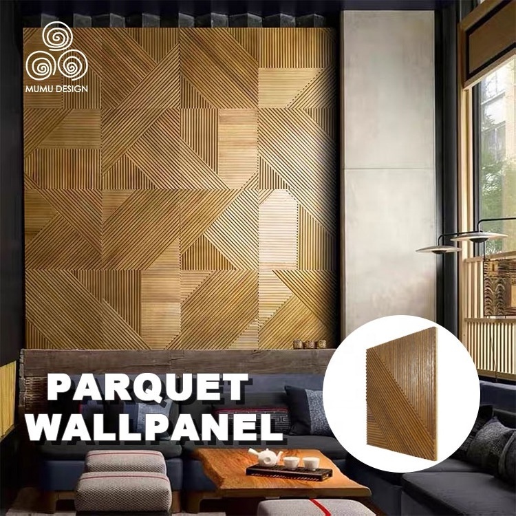 MUMU Decorative Fluted Interior Flexible Solid Wood Wall Wooden Covering Paneling For Cabinets