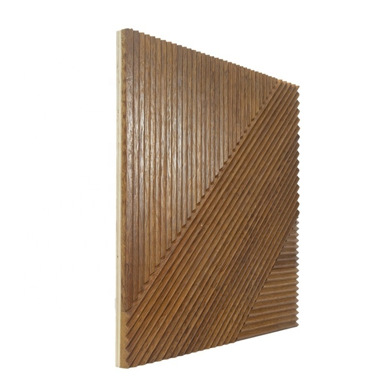 MUMU Japanese Decor Peel And Stick Interior Square For Restaurant Vertical Partition Wooden Slat Wall Panels