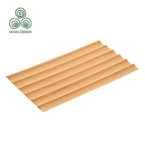 MUMU House MDF Carved Sheet Board Interior Shiplap 3D Soft Flexible Wood Wall Panel for Ceiling