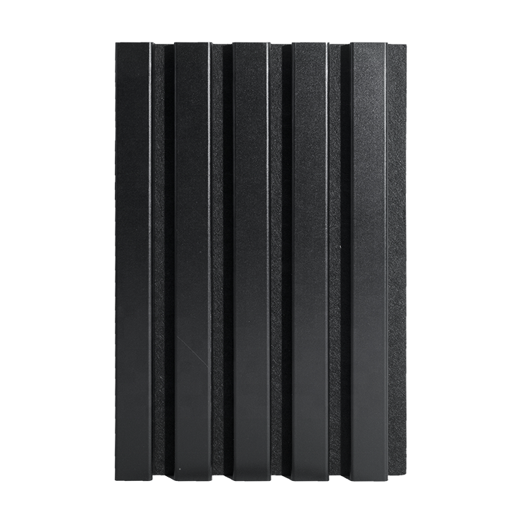 MUMU 2023design black 3d slat wood wall panels for inter easy installation acoustic panel