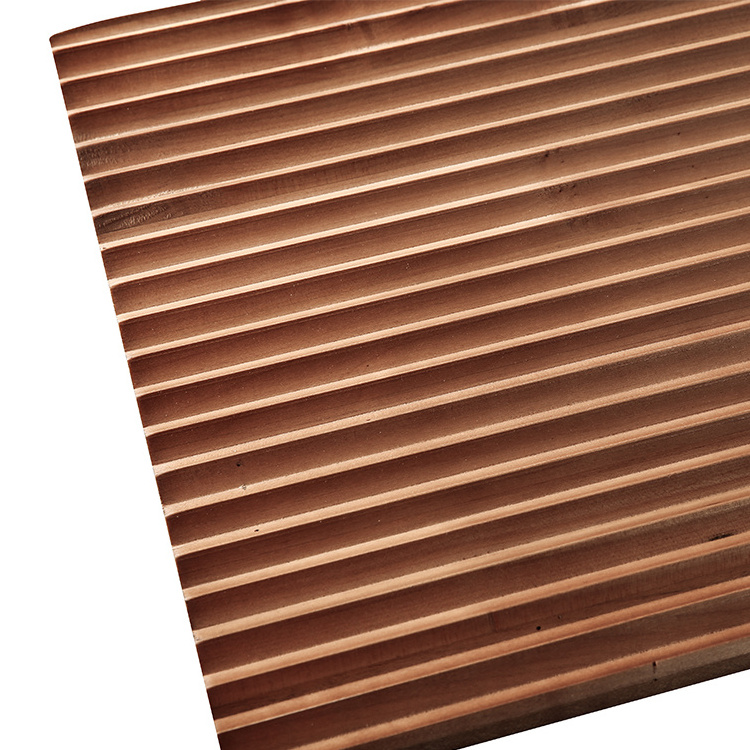 Eco Green Design Wall 3D Plank Timber Pine Oak Slats Wood Panel Solid Wood Board for Exterior