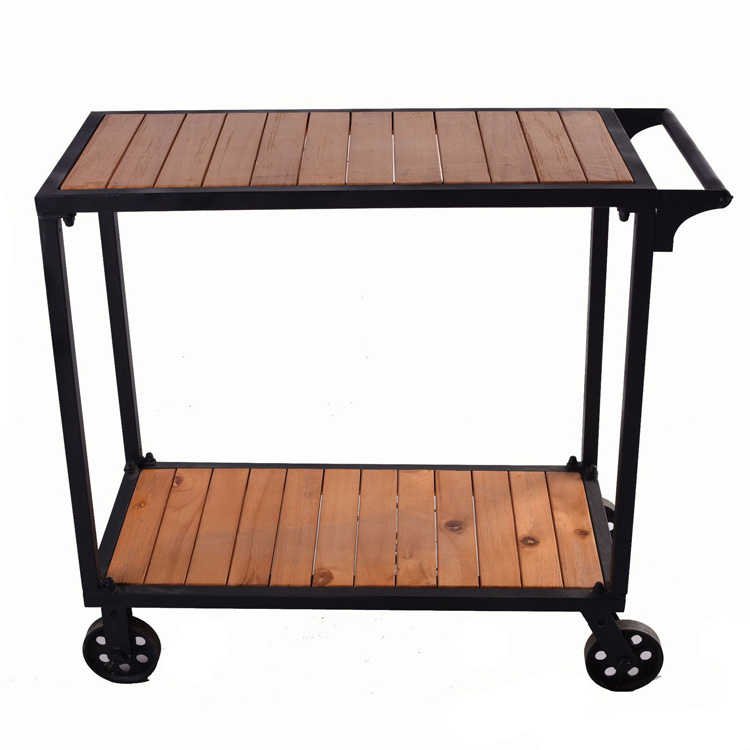 Square Room Service Bar Food Cart Banquet Coffee Side Table Hotel Housekeeping Trolley