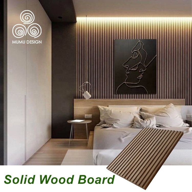 MUMU Headboard Decorative Board 3D Wand PVC Solid Wood Cladding Sheet Decor Wall Panels for House