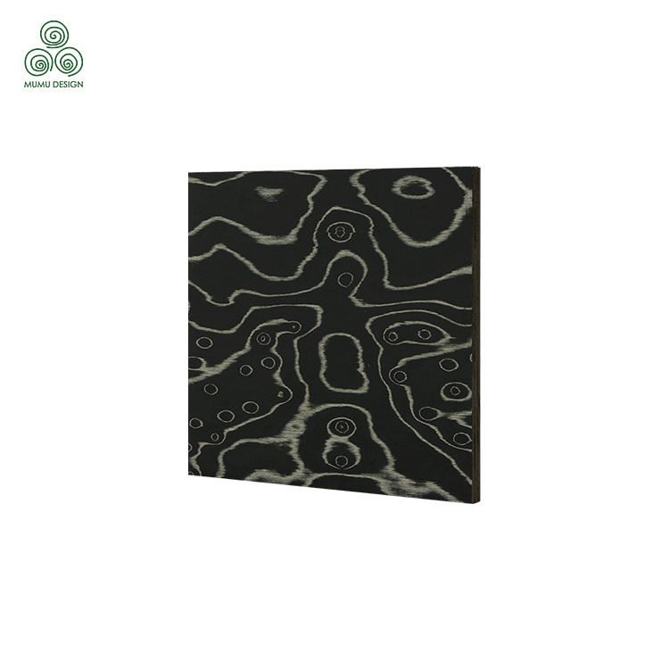 Wholesale natural wood veneer panel black grain veneer high quality engineered wooden veneer for decoration