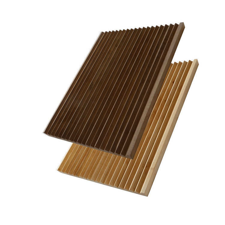 Eco Green Design Wall 3D Plank Timber Pine Oak Slats Wood Panel Solid Wood Board for Exterior