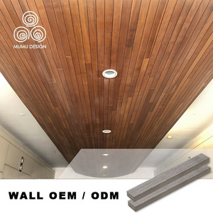 MUMU Solid Wood PVC MDF 3D Effect Stretch Ceiling for House Roof Aluminum Ceiling Panels Decoration