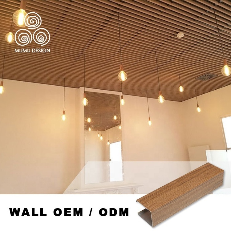 MUMU French Design Solid Wood Veneer PVC Wall Cladding Ceiling Panels for House Building Boards