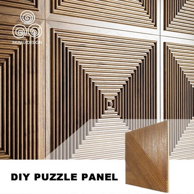 MUMU 3D Modern Luxury Fluted Peel And Stick Flexible Decorative Interior Design Wood Wall Board Panels