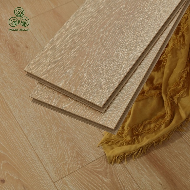 MUMU Light Oak Hard Wood Wide Plank Herringbone Parquet Multilayer Engineered Solid Wooden Flooring