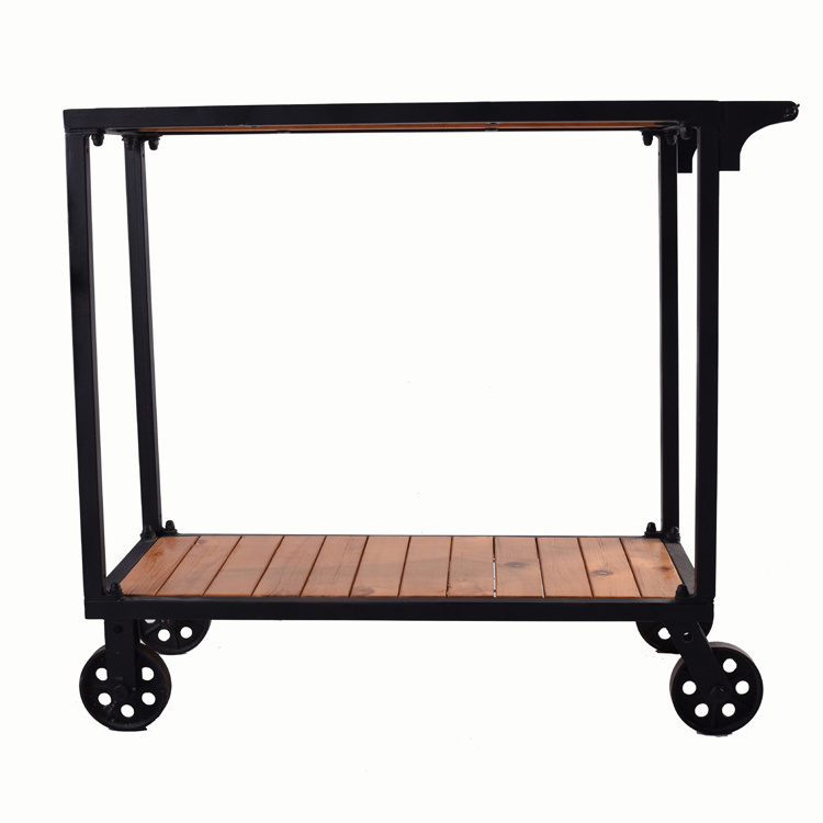 Square Room Service Bar Food Cart Banquet Coffee Side Table Hotel Housekeeping Trolley