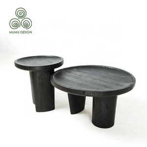 MUMU Nesting Ethiopian Traditional Villa Furniture Capital Minimal Black Modern Coffee Tables