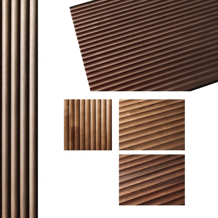 Surface Texture Natural Wooden Sheet OEM ODM Solid Wood Wall Decoration 3D Board Wainscoting Faux Brick Wall Panels