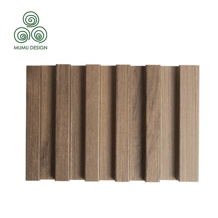 Wainscoting Wall Cladding Sheet Wave Modern Embossed Design Decorative PVC Wood Ceiling Board