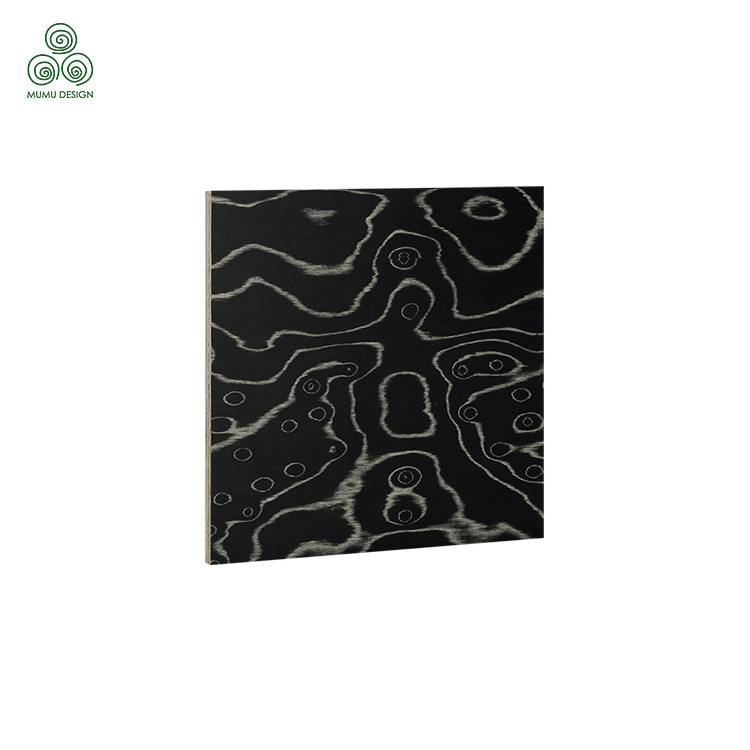 Wholesale natural wood veneer panel black grain veneer high quality engineered wooden veneer for decoration