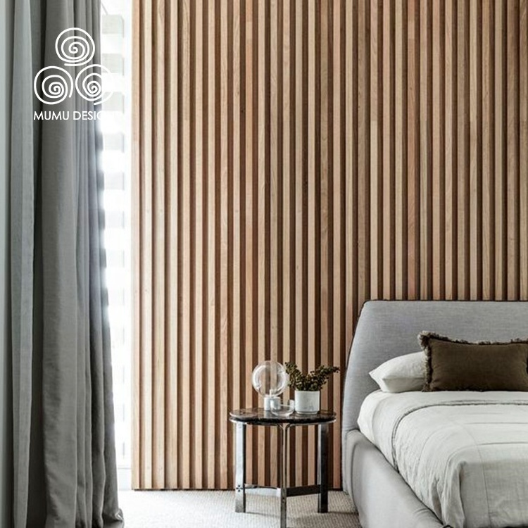 MUMU Ceiling Wall Wooden Veneer Slats Sound Insulation Padding Siding Gymnasium Wall Covering Acoustic Panels