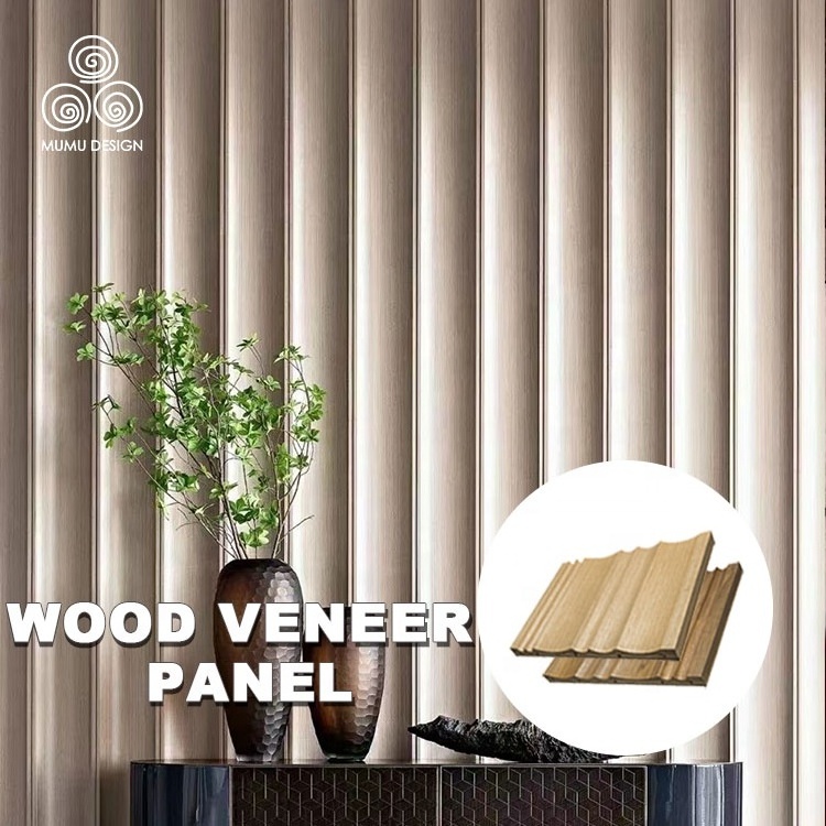 MUMU Club Interior Luxury Decorative Material Building Board Solid Wall Panel Pine Wood Veneer Planks