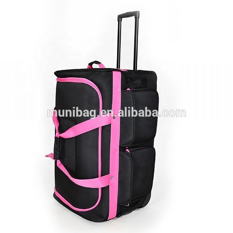 Unisex Nylon Trolley Dance Bag with Rack Fashion Sport Ballet Garment Bag for Travel Waterproof Logo Pattern Shoulder Style