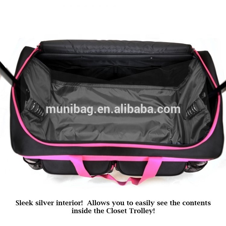 Unisex Nylon Trolley Dance Bag with Rack Fashion Sport Ballet Garment Bag for Travel Waterproof Logo Pattern Shoulder Style