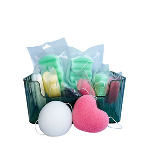 Facial cleansing sponge Bath set for the whole family with activated bamboo charcoal