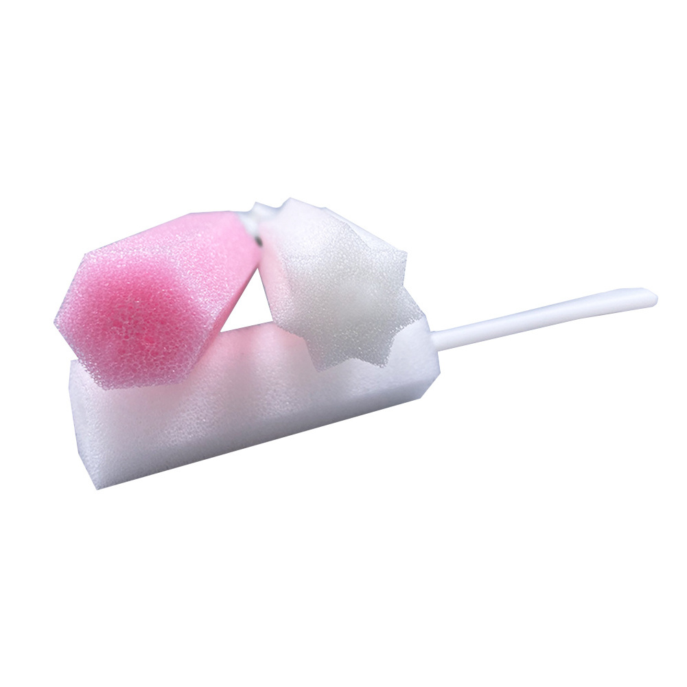 Disposable Polyurethane Colorful PU Sponge Swabs After Sex Medical Vaginal Foam Brush Cleaning Brush Round Cleaning Up Brush