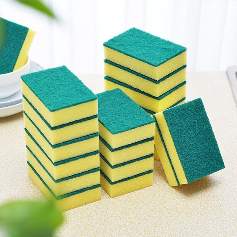 Manufacturer Sponge Biodegradable Kitchen Dish Washing Sponge Dishes Washing Black Sponge Scouring Pad for kitchen cleaning