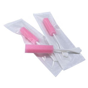 Disposable Polyurethane Colorful PU Sponge Swabs After Sex Sterile Female Vaginal Cleaning Foam Cleaning Sponge Brush Swabs