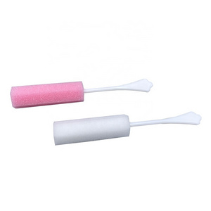 Disposable Polyurethane Colorful PU Sponge Swabs After Sex Medical Vaginal Foam Brush Vaginal Cleaning Sponge Stick