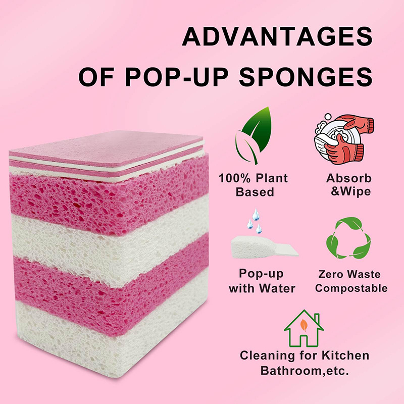 2024 new products Kitchen Cleaning Cellulose Sponge Kitchen Cleaning Dishwashing pad